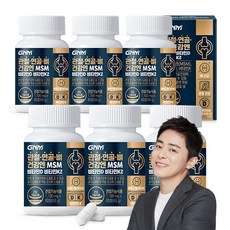 자연의품격 관절 연골 뼈건강엔 MSM 비타민D 비타민K2 영양제, 60정, 6개