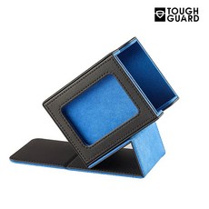 터프가드 디스플레이 가죽 덱케이스 120+ TOUGH GUARD 유희왕 포켓몬 원피스 디지몬 뱅가드 덱박스 카드 케이스, 블랙&스카이블루, 1개