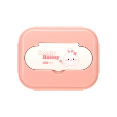 에디슨 프렌즈 하나로 스텐 식판 가방 세트, 흰토끼핑크, 식판 + 가방, 1세트