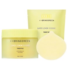 브링그린 슈퍼레몬 글루타치온 토너패드 형광등 켠 듯 밝게, 2개, 90매입