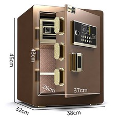 가정용금고 소형 금고 암호 도난 방지 세이프, 금색