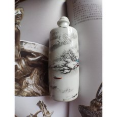 手繪山水袖珍花瓶