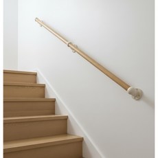 고급형 계단 복도 병원 요양원 벽부형 안전손잡이 우드타입 38파이 핸드레일, 단구2, 1개