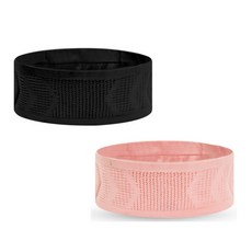 슈페르바 초경량 에어매쉬 심리스 고탄력 힙색 러닝벨트, 블랙+핑크, 1개