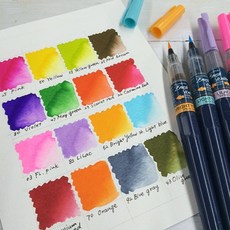 쿠레타케 지그 컬러 붓펜 캘리그라피붓펜, 1개, 023 스칼렛레드