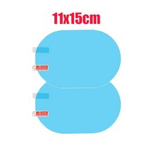 자동차 백미러 스티커 방수 김서림 방지 필름 범용 라운드 타원형 오토바이 미러 반사 2, Oval 2Pcs