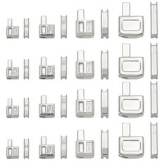16세트 지퍼 잠금 손잡이 고정기 DIY 봉제 교체 수리 키트, 16개, 플래티넘골드