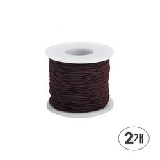 디어플레이스 탄성 고무줄 팔찌 염주 만들기, 2개, 04 다크브라운 50m_0.8mm