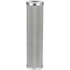 스테인리스 스틸 세척 가능 와이어 메쉬 필터 카트리지 10인치 길이 2.5인치 OD10마이크론, 25 micron, 1개