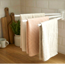 지니바잉 공중부양 회전형 무타공 행주 걸이, 1개, 화이트