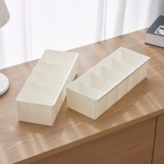이즈리빙 칸칸칸 연결형 서랍정리 칸막이 속옷정리함 5칸, 아이보리, 8개