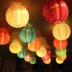 비상 LED 태양광 연등 조명 정원등 야외 램프 전등 30cm, 블루