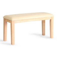 캐빈 원목 벤치의자 2인용, 네추럴_아이보리, 1개, 네추럴_아이보리