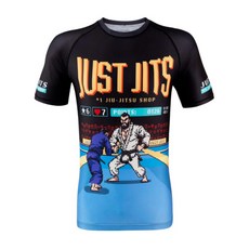 Just Jits 短袖 8-bit 壓縮衣 防磨衣 格鬥衣, Black, 1個