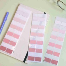 인덱스 메모 스티커 세트 핑크 색상 그라데이션스티커