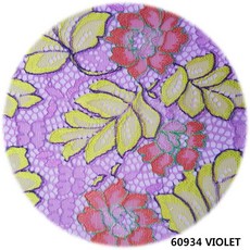 dklace 레이스 원단모음 / 원단레이스 60934 나염 레이스원단 폭 145cm 4 color, Violet(1yd_90cm), 1개