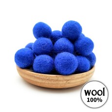 아트위브 DIY 2cm 울 칼라 양모볼 펠트 공예 양모공 폼폼이 만들기 재료, 10개, 29. 블루 (2cm)