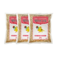 리아펫 프리미엄 앵무새 사료 잉꼬 핀치, 600g, 3개