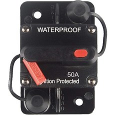 50 암페어 서킷 브레이커 매뉴얼 리셋 30-250A Rv ATV 해상 트롤링 모터스 보트 차량용 12V-48V DC 방수50A, B30A