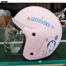 DFMEI 電動車頭盔安全帽成人男女騎行頭盔可愛保暖四季款護耳半盔, 1個, 粉紅小兔子:參考詳情