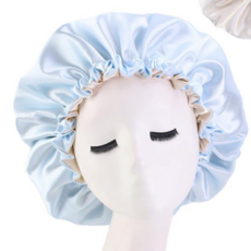 수면 새틴 밴딩 나이트케어 트리트먼트 헤어 캡 S873, 1개, 스카이