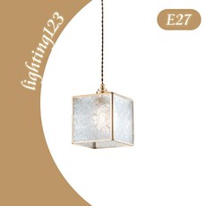 lighting123 海棠花紋玻璃單吊燈 E27 附燈泡 不鏽鋼材質