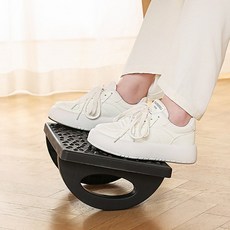 쉐이커블 스윙 지압 발받침 풋스툴, 블랙