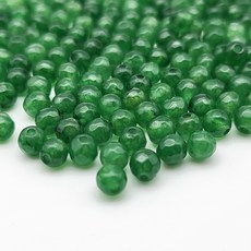 아게이트 컷팅 3mm 비즈 팔찌 목걸이 DIY 재료, 90개, 그린