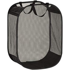 허니캔두 폴더블 메쉬 론드리 배스킷 빨래바구니 블랙 61cm, Black, 1개