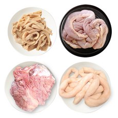 (배터짐) 명절 선물세트 전골세트(생물)냉동 곡물 소곱창1kg+전골용 소막창1kg+곡물 소대창1kg+곡물 소깐양 세절1kg, 1개