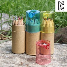 연필깎이 색연필세트(12색)학교어린이집 인쇄판촉용mi-6+9ltX