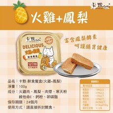 CAMO 卡默 犬用果園鮮食餐盒 100g 全犬種 主食餐盒 狗罐頭, 火雞+鳳梨,超取限一箱(過重運費另計), 1個