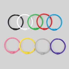 클립 핀 1P 컬러 원형 고리링 카드링 30mm DIY고리링, 퍼플