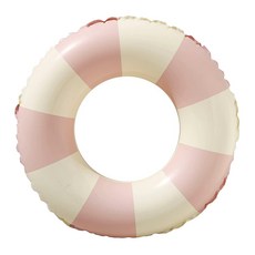 充氣泳圈ins加厚游泳圈pvc浮圈成人兒童泳池救生圈水上腋下泳圈, 1個, 復古圈【粉色】:60#(適合3-6歲)