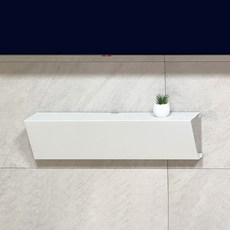 벽걸이 TV선정리 콘센트가리개 브라켓 셋탑박스 선반 사운드바 거치대 무타공 매직히든사각선반60cm, 매직히든사각선반(60cm), 화이트