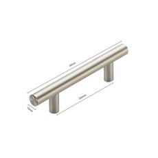 50mm450mm 스테인레스 스틸 주방 도어 캐비닛 T 바 핸들 당겨 손잡이 가구 찬장 서랍, Silver 224mm, Silver 224mm