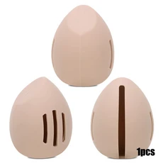 방진 통기성 메이크업 스폰지 딸기 사슴 계란 디자인과 여행 친화적 인 실리콘 뷰티 에그 퍼프 보관 상자, 01 중국, 13 LT-L2-khaki