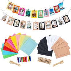 탁상용 컬러 종이 액자 세트 포토가랜드, 크라프트