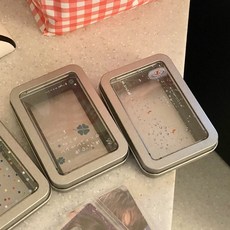 포카 수납 미니 실버 틴케이스(4type), 1개, 금붕어