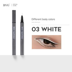 BVG 金屬眼線液筆 防水防汗 不暈染, 1個, 03#WHITE,0.8ml