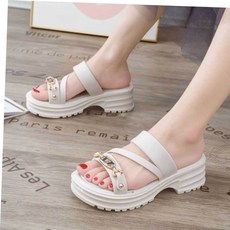 화장실 부드러운 미끄럼방지 여름 샌달 슬리퍼 화이트 37, 본상품