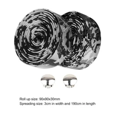 2pcs 자전거 핸들 바 테이프 코르크 핸들 바 테이프 스티어링 휠 커버 사이클링 핸들 미끄럼 방지 벨트 고