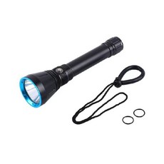 熱銷 【KK園藝】潛水手電筒強光防水夜釣燈水下專業IPX8戶外探險救援應急, P70黃光單手電+2節26650電池+雙