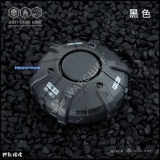 【野戰搖滾-戶外裝備】WARCHIEF 軍風地雷造型蚊香盒，黑色/軍綠色可選，戰術地雷造型，戶外露營防蚊必備, 黑色