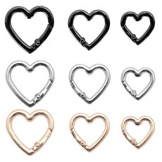 하트 모양 카라비너 클립 9개 멀티 컬러 알루미늄 링 키체인 캠핑 하이킹 여행 백팩 지갑용 잠금 스프링 스냅 후크 158605