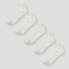 [JAJU] 자주 남 코튼 스니커즈 삭스 5족_화이트