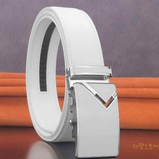 대목 소가죽 자동 벨트 남자허리띠, 블랙