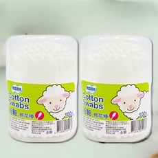 奈森克林 粗軸棉花棒, 1個, 100支粗軸罐裝