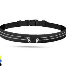 던핏 스마트폰 허리 힙색 조깅 운동 런닝 러닝 벨트, 블랙, 1개