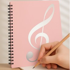 토모픽 필기가능 악보 파일 화일 바인더 60매, 1개, 핑크